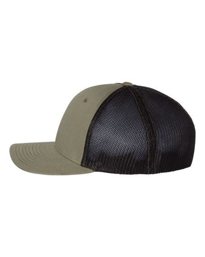 Flex fit mesh back Black and silver logo hat